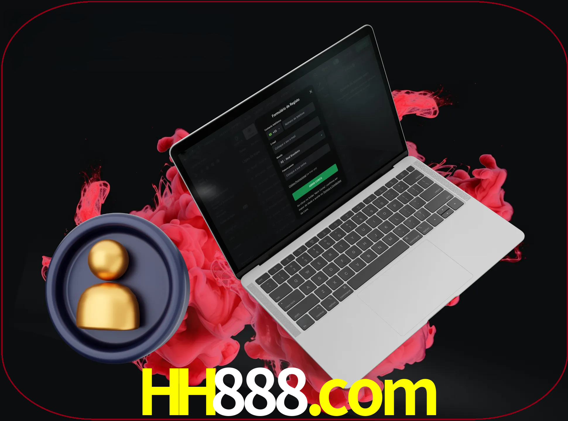 No cabeçalho do site hh888, clique no botão que o levará a um formulário especial onde terá de introduzir as suas informações actuais.
