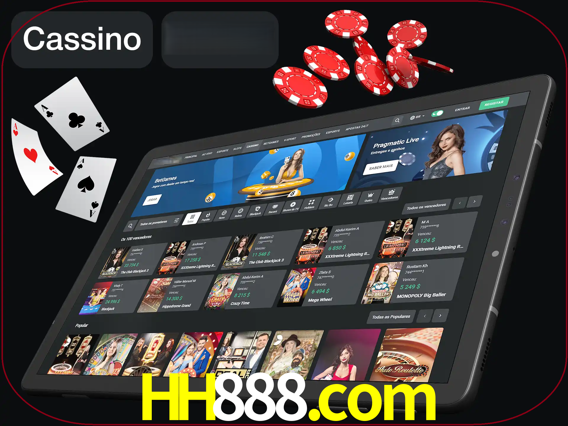 Jogue vários jogos de cassino em nosso cassino.